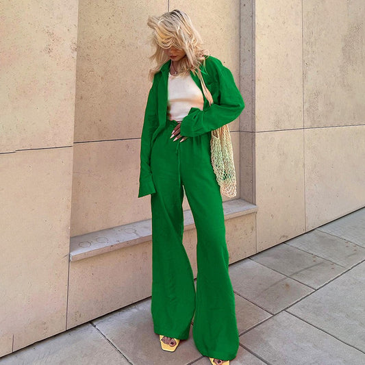 Long-sleeve Shirt & Trousers Set