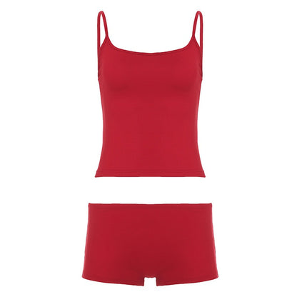 Lightwear Top & Low-rise Shorts Set