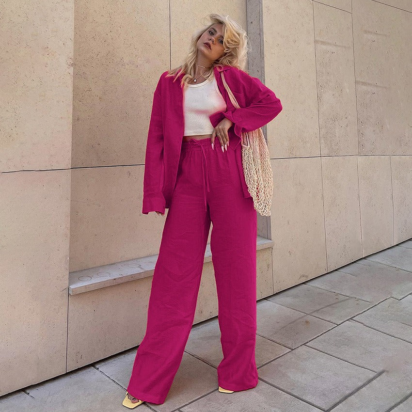 Long-sleeve Shirt & Trousers Set