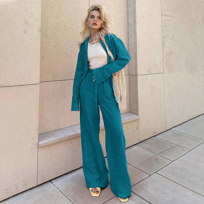 Long-sleeve Shirt & Trousers Set